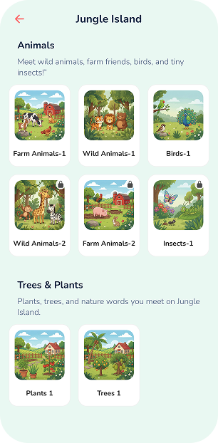 Lesson categories view 2